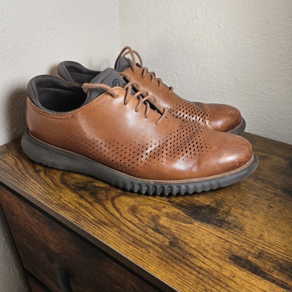 Cole Haan Shoes Mens Size 10 Brown Leather Zerogrand Dress Oxford Grand.OS